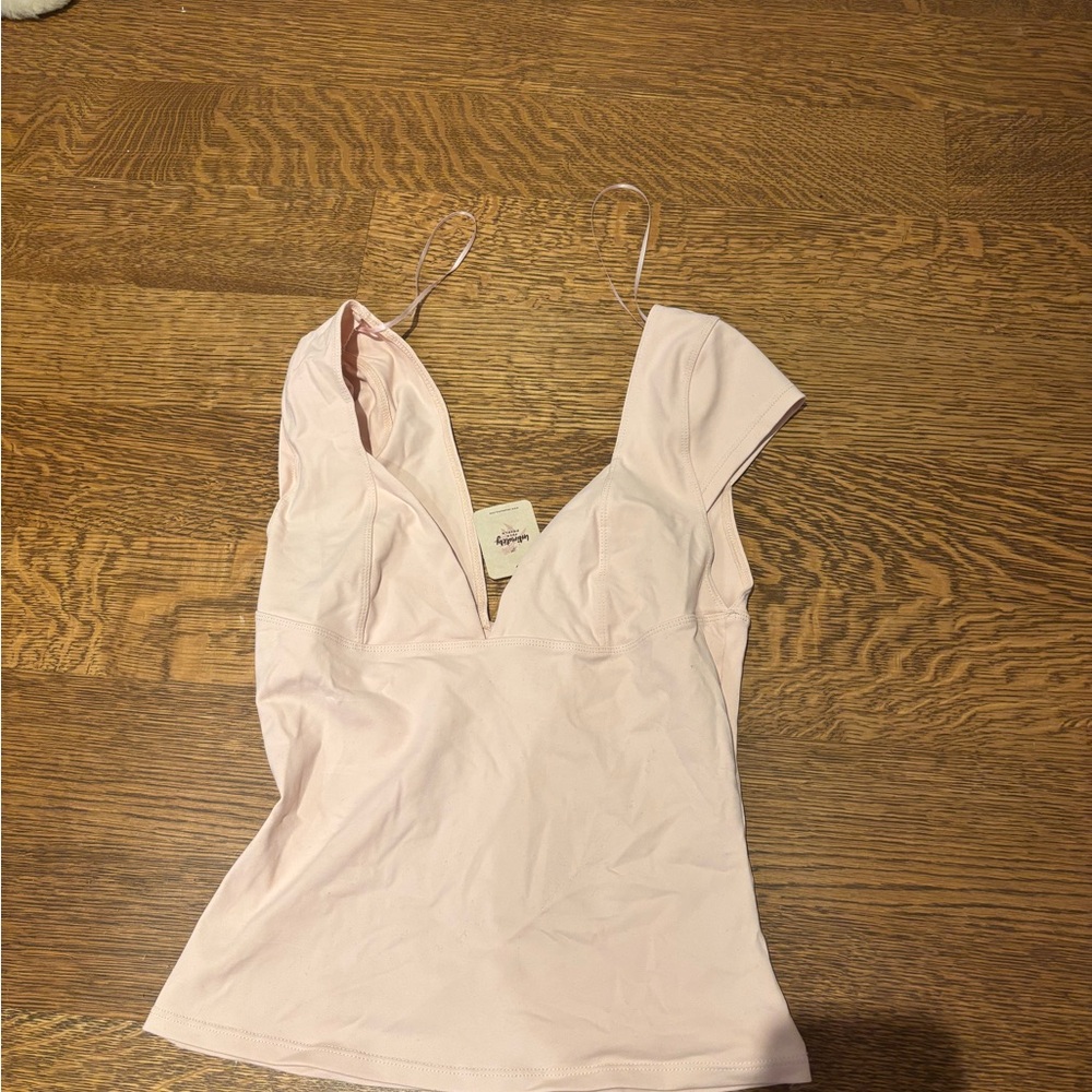 Ballerina pink free people top duo corset cami